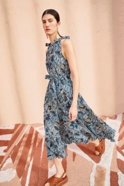 ULLA JOHNSON Mariam Dress - Morning Glory -fashion store ULLA JOHNSON Mariam Dress MORNING GLORY 05