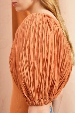 ULLA JOHNSON Marika Top - Chestnut -fashion store ULLA JOHNSON Marika Top CHESTNUT 02 ALT