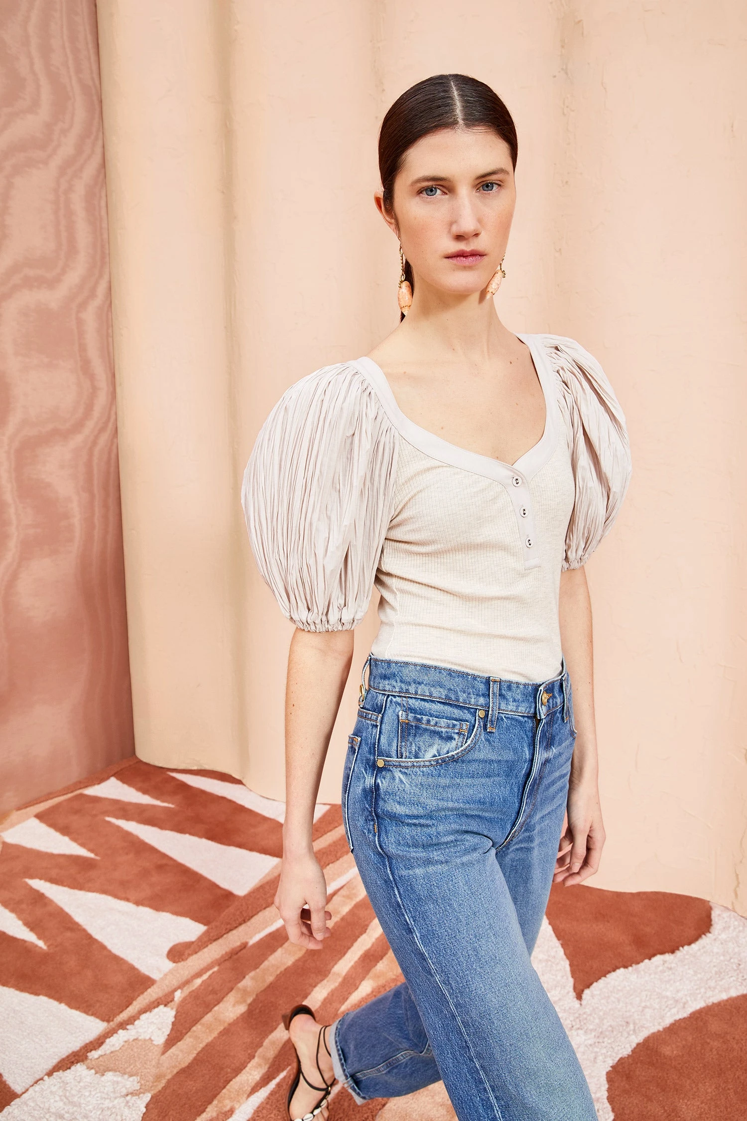 ULLA JOHNSON Marika Top - Cobblestone 3 ULLA JOHNSON Marika Top - Cobblestone