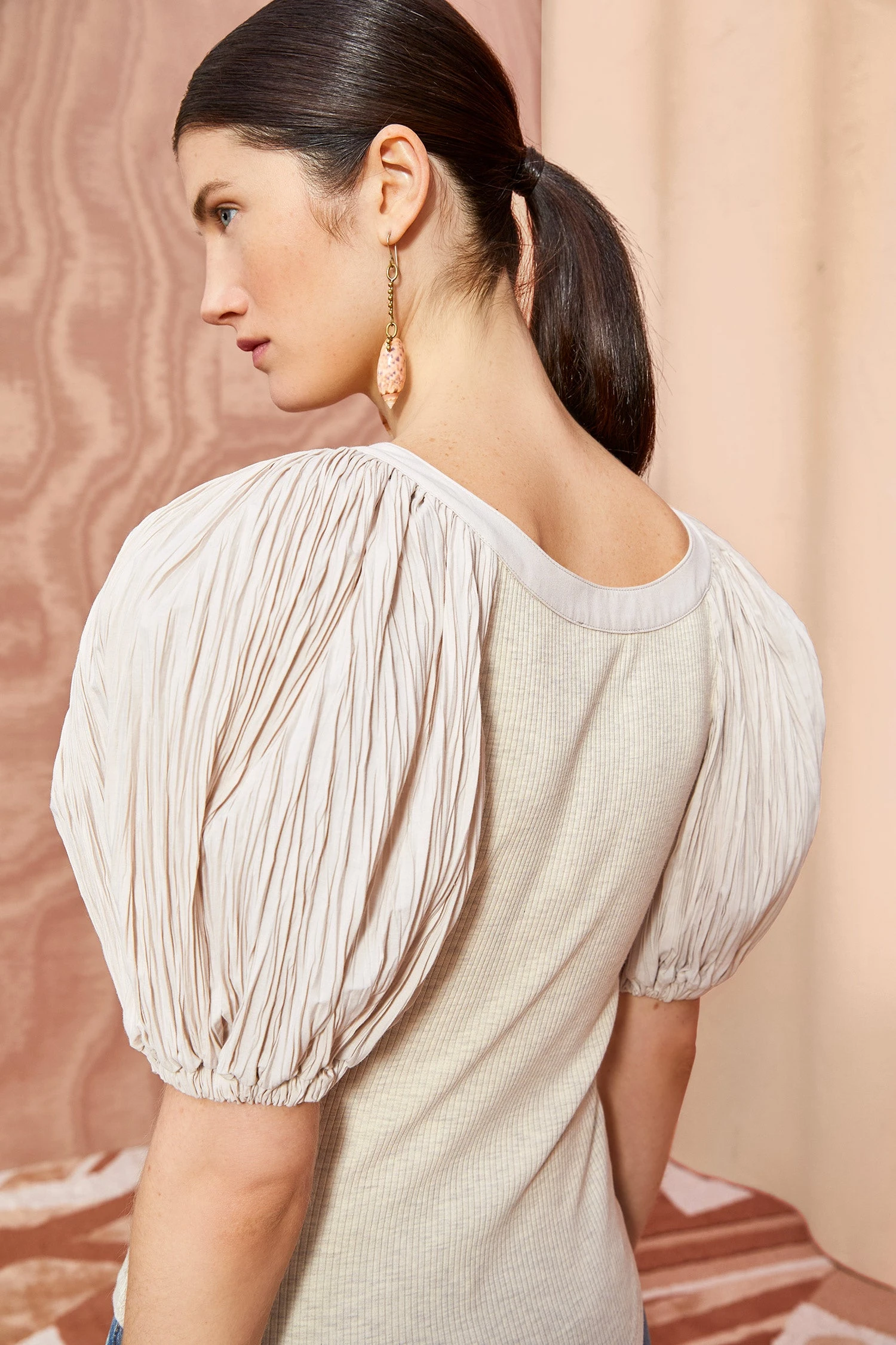 ULLA JOHNSON Marika Top - Cobblestone 4 ULLA JOHNSON Marika Top - Cobblestone - Image 2