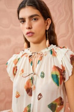 ULLA JOHNSON Marilyn Top - Aurora -fashion store ULLA JOHNSON Marilyn Top AURORA 05