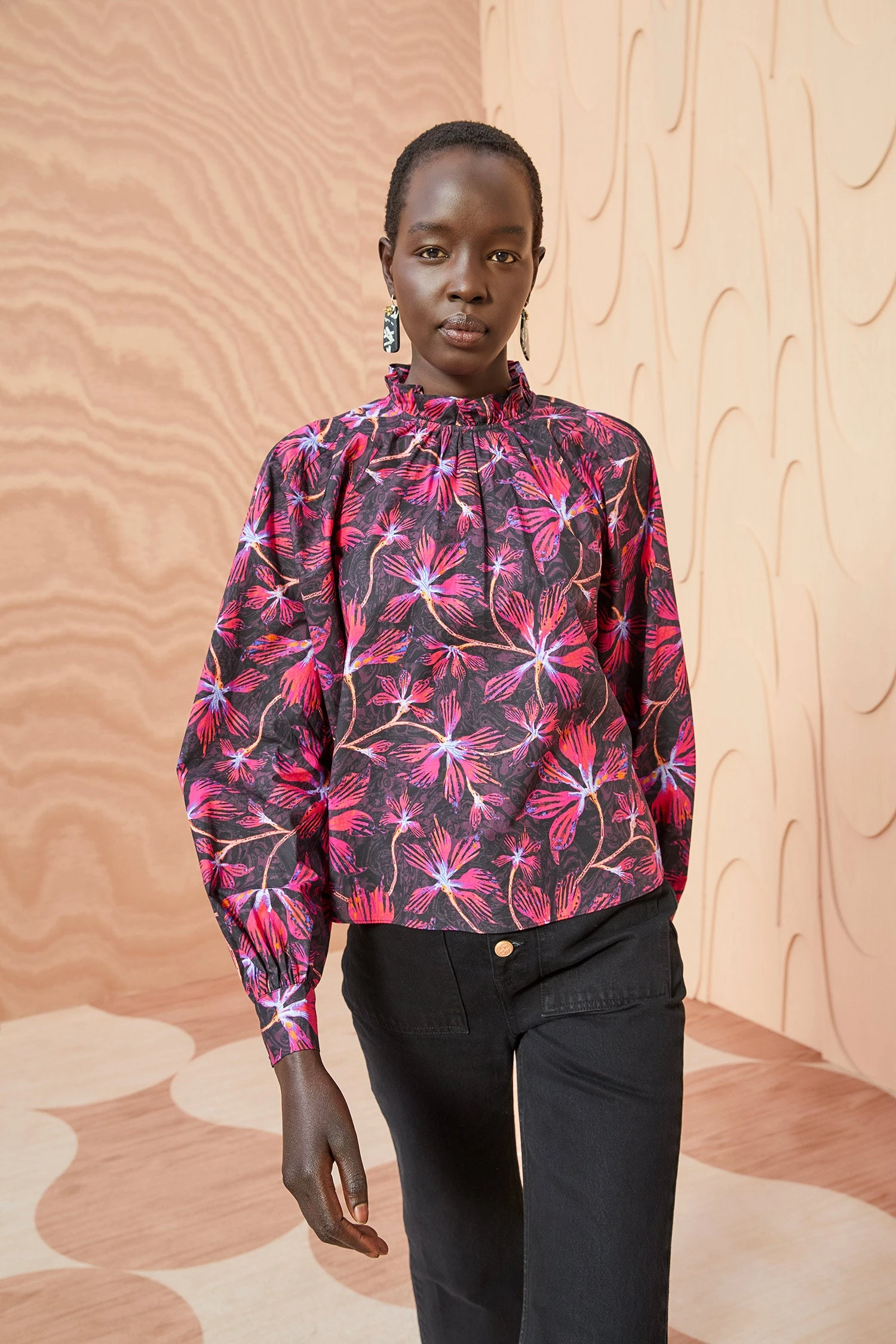 ULLA JOHNSON Marlie Blouse - Zinnia 5 ULLA JOHNSON Marlie Blouse - Zinnia - Image 3