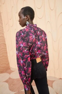 ULLA JOHNSON Marlie Blouse - Zinnia 10 ULLA JOHNSON Marlie Blouse - Zinnia -fashion store ULLA JOHNSON Marlie Blouse ZINNIA 04