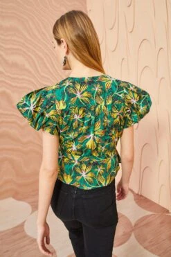 ULLA JOHNSON Mila Top - Tigerlily 10 ULLA JOHNSON Mila Top - Tigerlily -fashion store ULLA JOHNSON Mila Top TIGERLILY 04