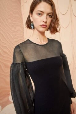 ULLA JOHNSON Milla Dress - Noir -fashion store ULLA JOHNSON Milla Dress NOIR 0090