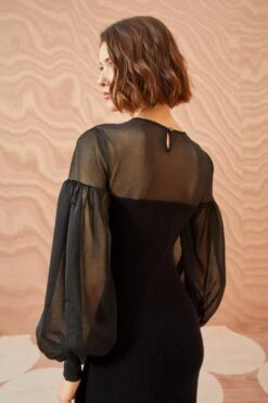 ULLA JOHNSON Milla Dress - Noir -fashion store ULLA JOHNSON Milla Dress NOIR 0146