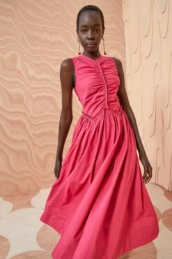 ULLA JOHNSON Mimi Dress - Rosebud -fashion store ULLA JOHNSON Mimi Dress ROSEBUD 02 ALT