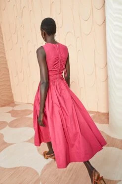 ULLA JOHNSON Mimi Dress - Rosebud -fashion store ULLA JOHNSON Mimi Dress ROSEBUD 04