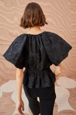 ULLA JOHNSON Mirabelle Top - Noir 10 ULLA JOHNSON Mirabelle Top - Noir -fashion store ULLA JOHNSON Mirabelle Top NOIR 04