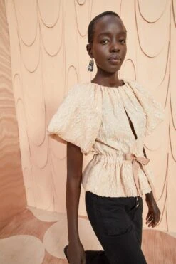 ULLA JOHNSON Mirabelle Top - Peony -fashion store ULLA JOHNSON Mirabelle Top PEONY 05