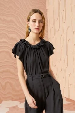 ULLA JOHNSON Monika Top - Noir