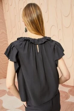 ULLA JOHNSON Monika Top - Noir -fashion store ULLA JOHNSON Monika Top NOIR 03