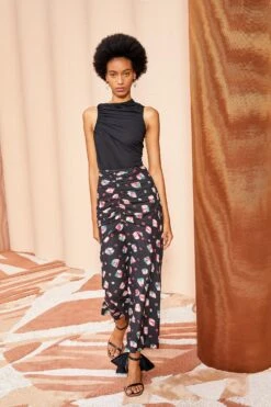 ULLA JOHNSON Nadira Skirt - Nocturne -fashion store ULLA JOHNSON Nadira Skirt NOCTURNE 05