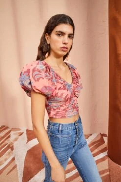 ULLA JOHNSON Nerida Top - Passionflower -fashion store ULLA JOHNSON Nerida Top PASSIONFLOWER 03