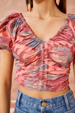 ULLA JOHNSON Nerida Top - Passionflower -fashion store ULLA JOHNSON Nerida Top PASSIONFLOWER 05