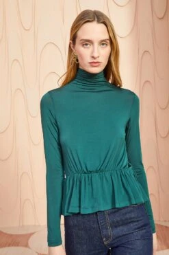 ULLA JOHNSON Nina Top - Cypress -fashion store ULLA JOHNSON Nina Top CYPRESS 05