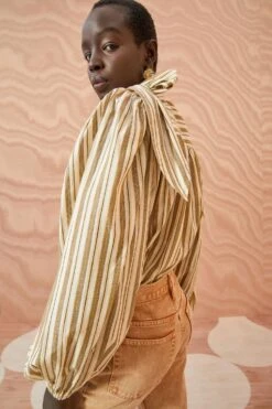 ULLA JOHNSON Opal Blouse - Sand 10 ULLA JOHNSON Opal Blouse - Sand -fashion store ULLA JOHNSON Opal Blouse SAND 0222