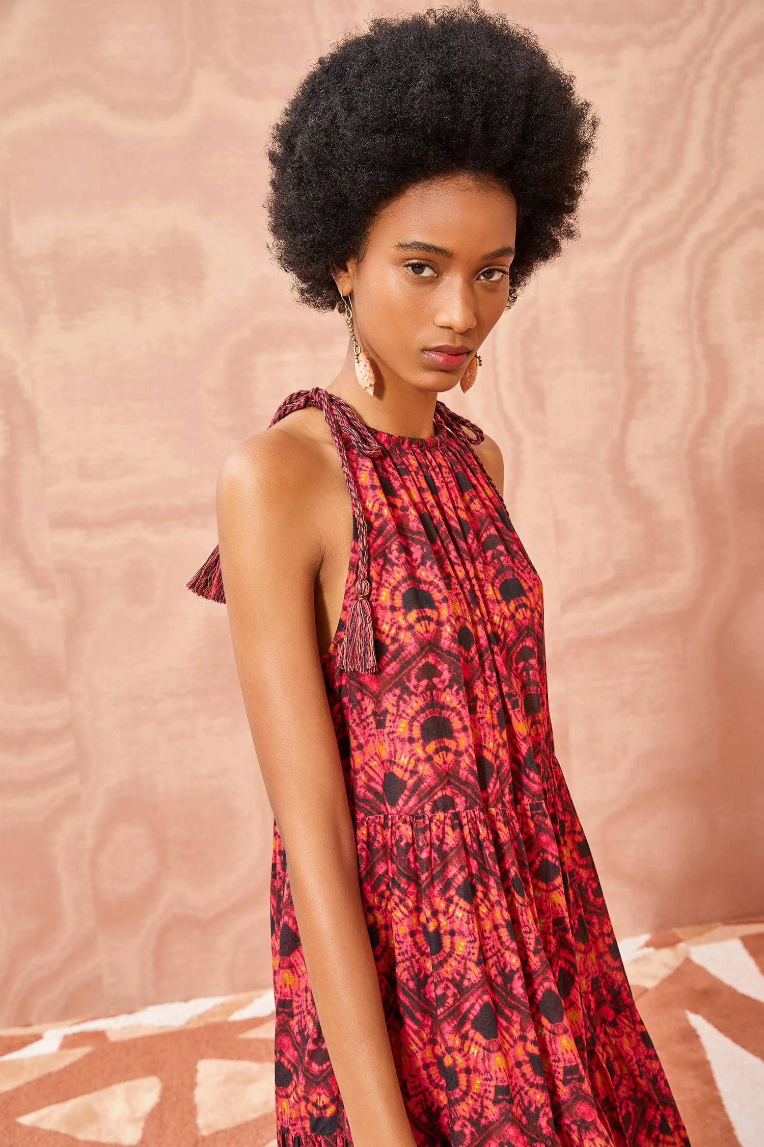 ULLA JOHNSON Ottavia Coverup - Wild Rose 5 ULLA JOHNSON Ottavia Coverup - Wild Rose - Image 3