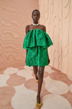 ULLA JOHNSON Oui Dress - Emerald -fashion store ULLA JOHNSON Oui Dress EMERALD 01 MAIN