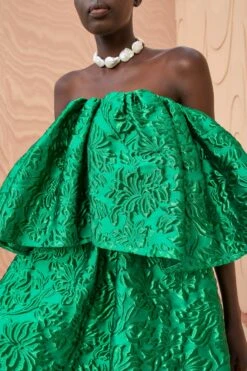 ULLA JOHNSON Oui Dress - Emerald -fashion store ULLA JOHNSON Oui Dress EMERALD 02 ALT