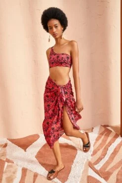 ULLA JOHNSON Paz Coverup - Wild Rose 9 ULLA JOHNSON Paz Coverup - Wild Rose -fashion store ULLA JOHNSON Paz Coverup WILD ROSE 04