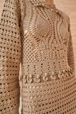 ULLA JOHNSON Prisha Dress - Flax -fashion store ULLA JOHNSON Prisha Dress FLAX 02 ALT