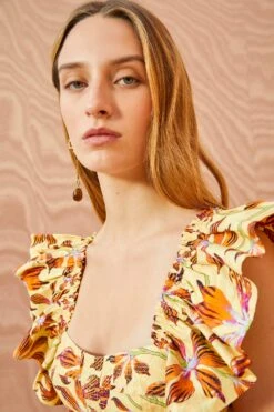 ULLA JOHNSON Romi Top - Lotus -fashion store ULLA JOHNSON Romi Top LOTUS 05