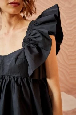 ULLA JOHNSON Romi Top - Noir -fashion store ULLA JOHNSON Romi Top NOIR 02 ALT