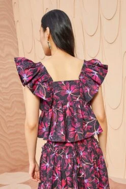 ULLA JOHNSON Romi Top - Zinnia 9 ULLA JOHNSON Romi Top - Zinnia -fashion store ULLA JOHNSON Romi Top ZINNIA 03