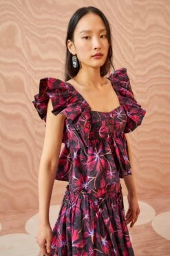 ULLA JOHNSON Romi Top - Zinnia 11 ULLA JOHNSON Romi Top - Zinnia -fashion store ULLA JOHNSON Romi Top ZINNIA 05