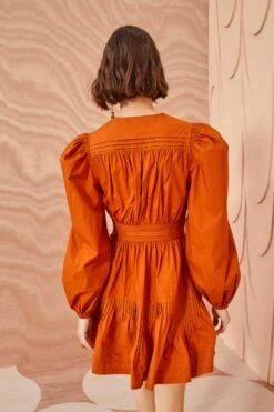 ULLA JOHNSON Rosalind Dress - Saffron 9 ULLA JOHNSON Rosalind Dress - Saffron -fashion store ULLA JOHNSON Rosalind Dress SAFFRON 04