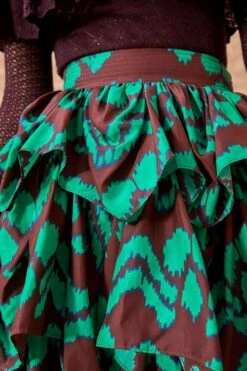 ULLA JOHNSON Samira Skirt - Malachite -fashion store ULLA JOHNSON Samira Skirt MALACHITE 02 ALT