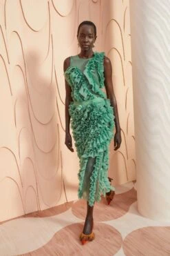 ULLA JOHNSON Sarafina Skirt - Jade -fashion store ULLA JOHNSON Sarafina Skirt JADE 01 MAIN