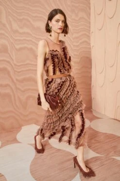 ULLA JOHNSON Sarafina Skirt - Umber -fashion store ULLA JOHNSON Sarafina Skirt UMBER 0095