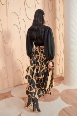 ULLA JOHNSON Savita Skirt - Onyx -fashion store ULLA JOHNSON Savita Skirt ONYX 0065