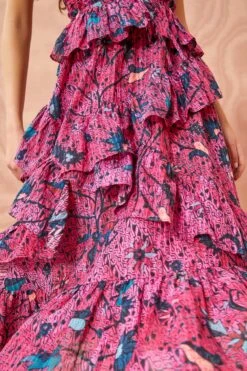 ULLA JOHNSON Simona Dress - Snapdragon -fashion store ULLA JOHNSON Simona Dress SNAPDRAGON 05