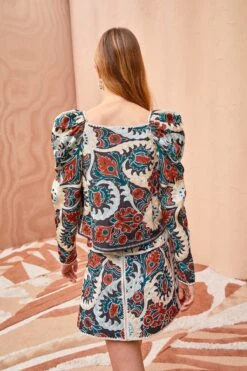 ULLA JOHNSON Siya Blouse - Lapis 10 ULLA JOHNSON Siya Blouse - Lapis -fashion store ULLA JOHNSON Siya Blouse LAPIS 0111