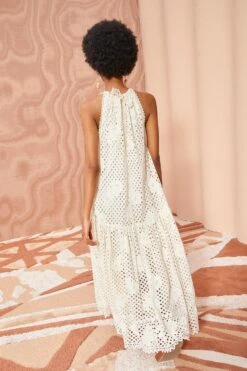 ULLA JOHNSON Stella Dress - Pearl -fashion store ULLA JOHNSON Stella Dress PEARL 05