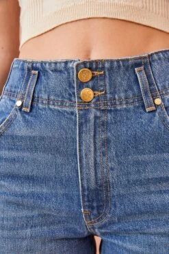 ULLA JOHNSON The Thea Jean - Danube Medium Indigo Wash -fashion store ULLA JOHNSON THEA JEAN DANUBE MEDIUM INDIGO WASH 03