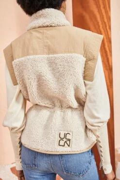 ULLA JOHNSON Tariet Vest - Fawn -fashion store ULLA JOHNSON Tariet Vest FAWN 0458