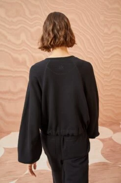 ULLA JOHNSON Tess Pullover - Noir 9 ULLA JOHNSON Tess Pullover - Noir -fashion store ULLA JOHNSON Tess Pullover NOIR 03