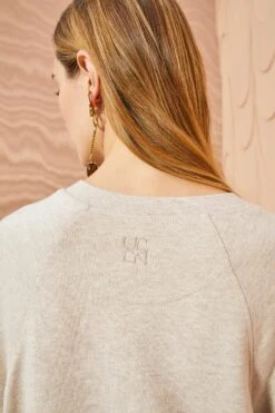 ULLA JOHNSON Tess Pullover - Oatmeal -fashion store ULLA JOHNSON Tess Pullover OATMEAL 03