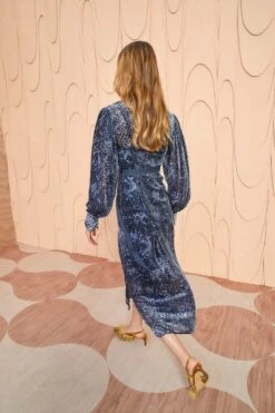 ULLA JOHNSON Thalia Dress - Marine -fashion store ULLA JOHNSON Thalia Dress MARINE RESHOOT 0106