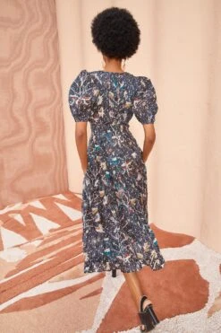 ULLA JOHNSON Thelma Dress - Jet -fashion store ULLA JOHNSON Thelma Dress JET 04