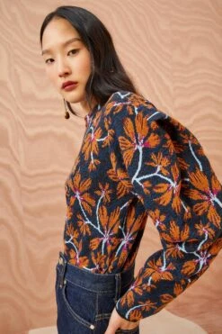 ULLA JOHNSON Twyla Pullover - Bellflower -fashion store ULLA JOHNSON Twyla Pullover BELLFLOWER 03