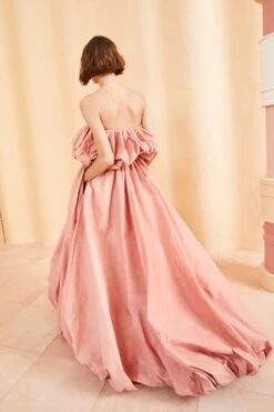 ULLA JOHNSON Vittoria Gown - Azalea -fashion store ULLA JOHNSON VITTORIA GOWN AZALEA 05