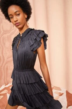 ULLA JOHNSON Vesna Dress - Noir -fashion store ULLA JOHNSON Vesna Dress NOIR 05