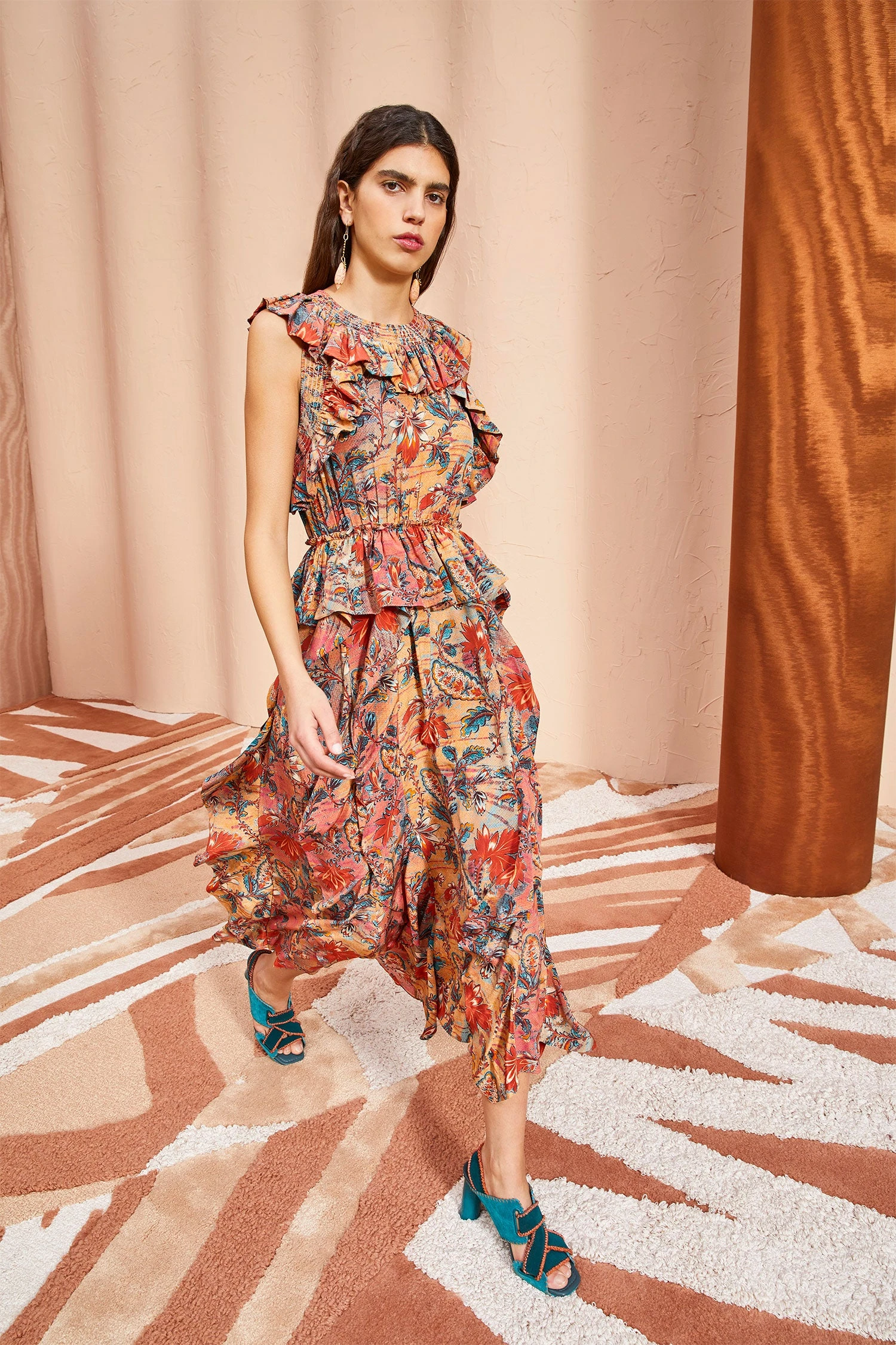 ULLA JOHNSON Violeta Dress - Coral Bloom 3 ULLA JOHNSON Violeta Dress - Coral Bloom