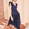 ULLA JOHNSON Virginia Dress - Midnight -fashion store ULLA JOHNSON Virginia Dress MIDNIGHT 01 MAIN
