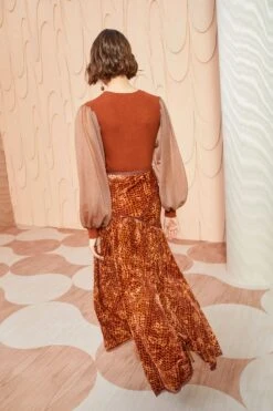 ULLA JOHNSON Willa Skirt - Sienna -fashion store ULLA JOHNSON Willa Skirt SIENNA 0007